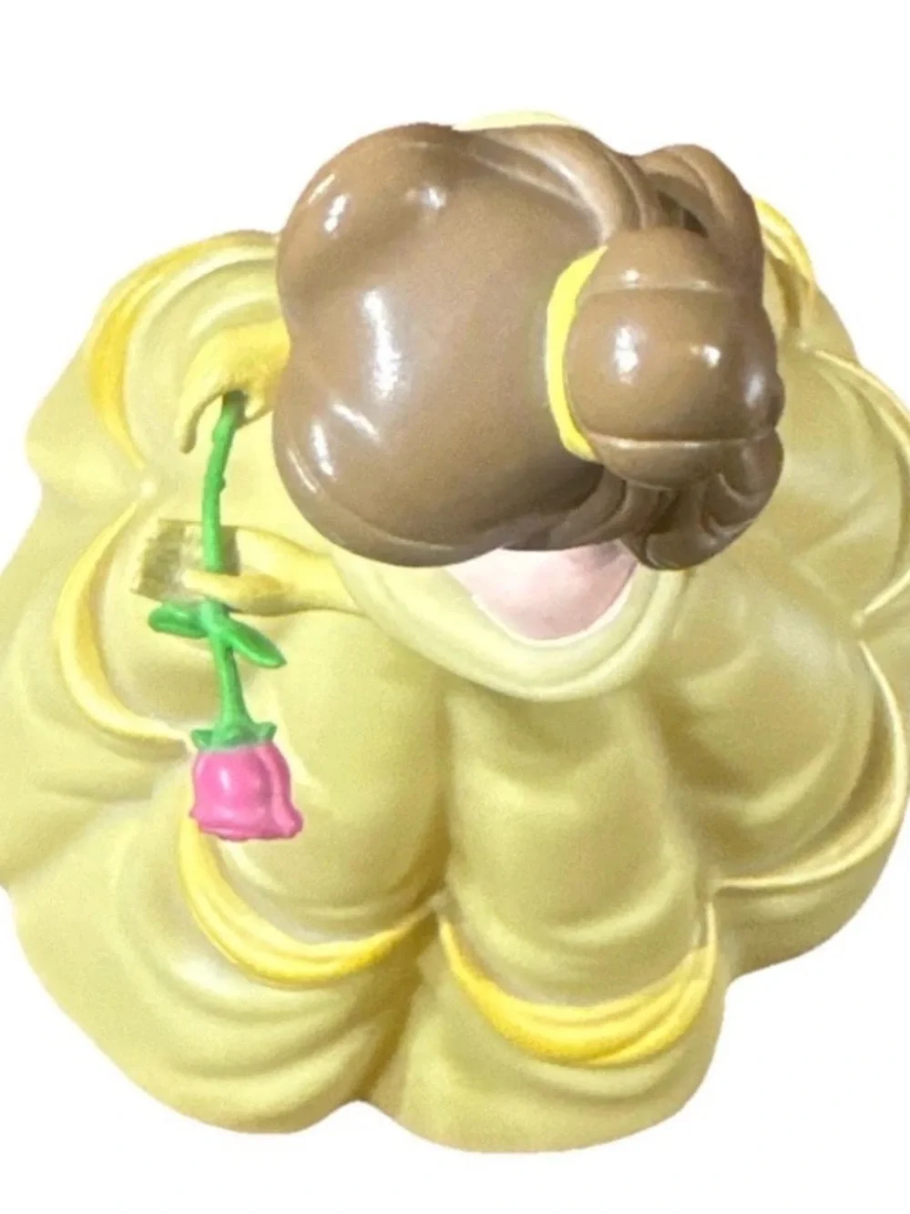 Belle Vinyl Coin Bank Disney Beauty & the Beast Movie Yellow Dress w/Rose 10